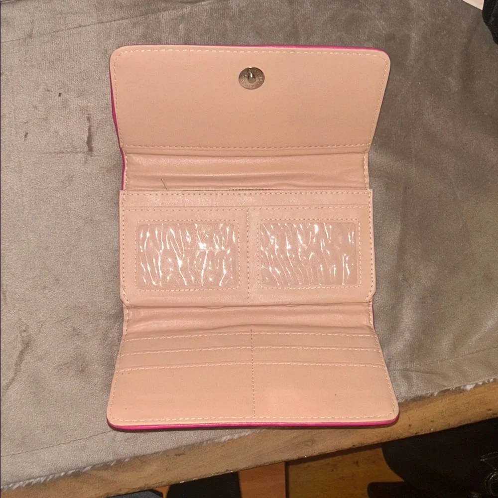 Pink Wallet with Bow Accent‎